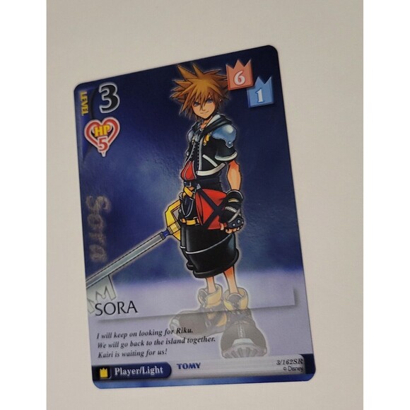 Kingdom Hearts TCG Card Sora Level 3 (Break of Dawn 3/162) Foil SR NM - Picture 3 of 5